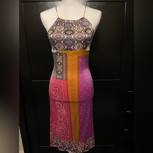 Silk midi dress